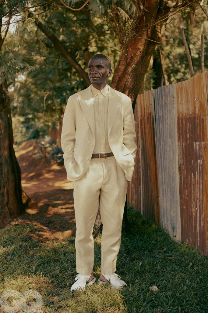 eliud Kipchoge during the GQ shoot